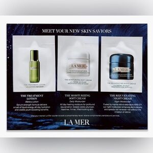 New La Mer 3-Pc Skincare Pack-Lotion, Soft Cream, Night Cream, 1.5ml/0.05oz EACH